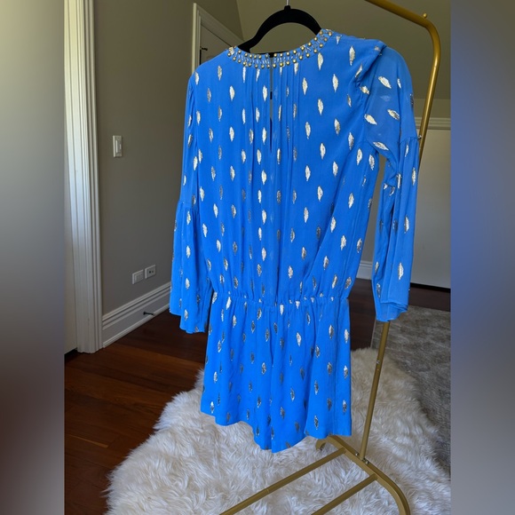 Lily Pulitzer- Ariele silk romper, blue - Picture 8 of 10